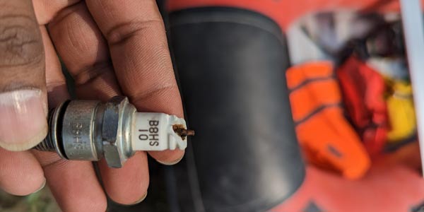 Broken spark plug
