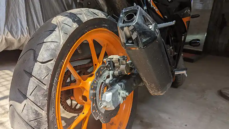 Motor cycle rear brake issue 