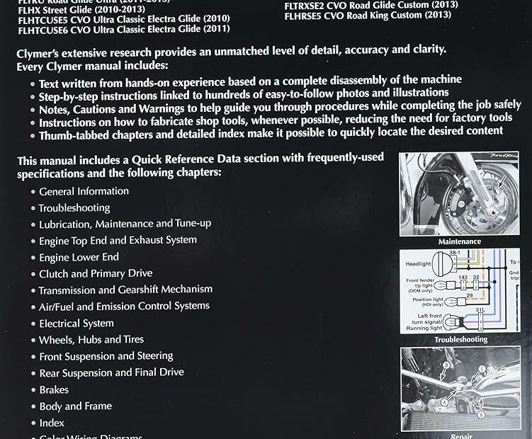 Harley-Davidson FLH/FLT Touring Series Motorcycle (2010-2013) Service Repair Man: Editors of Clymer Manuals: 9781620922170: Amazon.com: Books